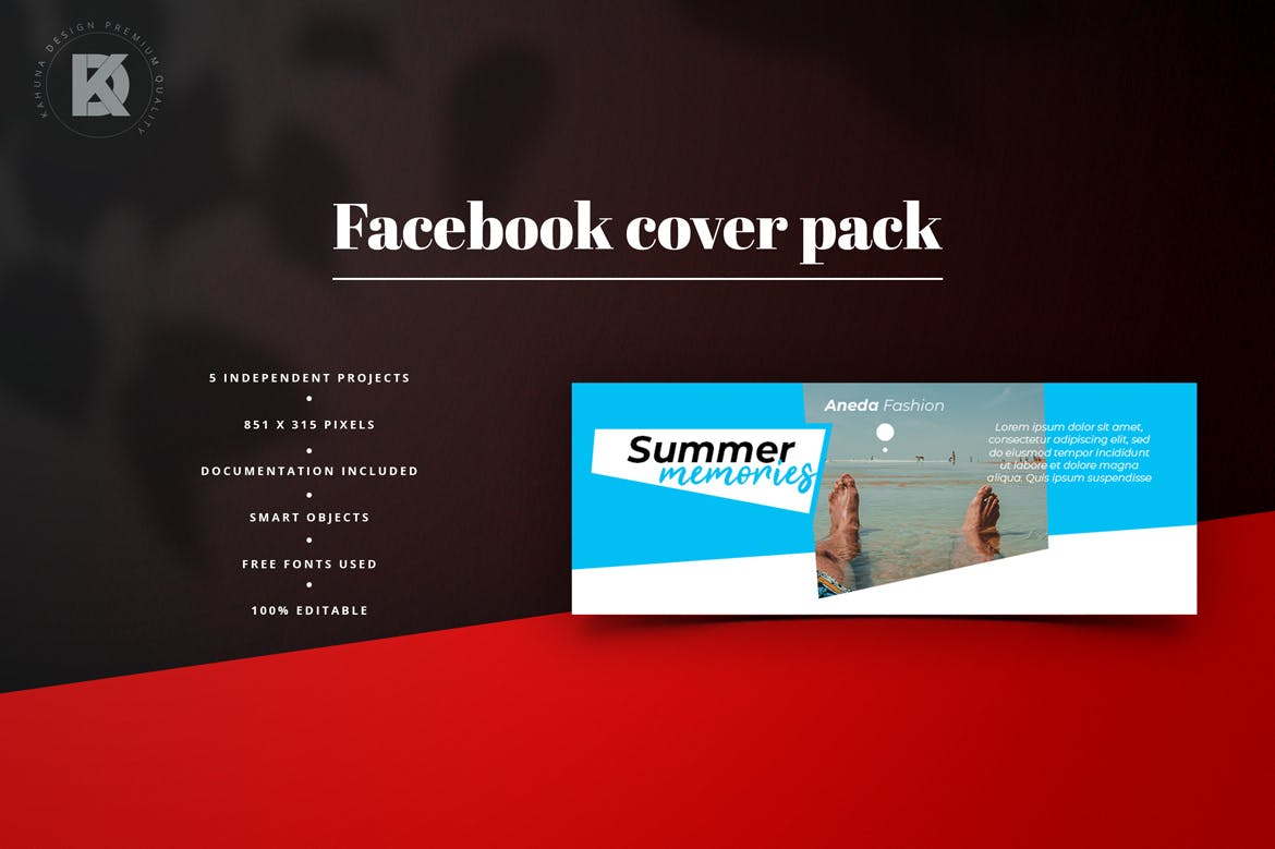 5款Facebook主页促销广告封面设计模板素材库精选 Facebook Cover Pack插图(4)