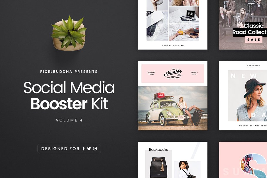 新纪元的风格社交媒体&博客贴图模板16设计网精选 Social Media Handler Kit Vol. 4插图