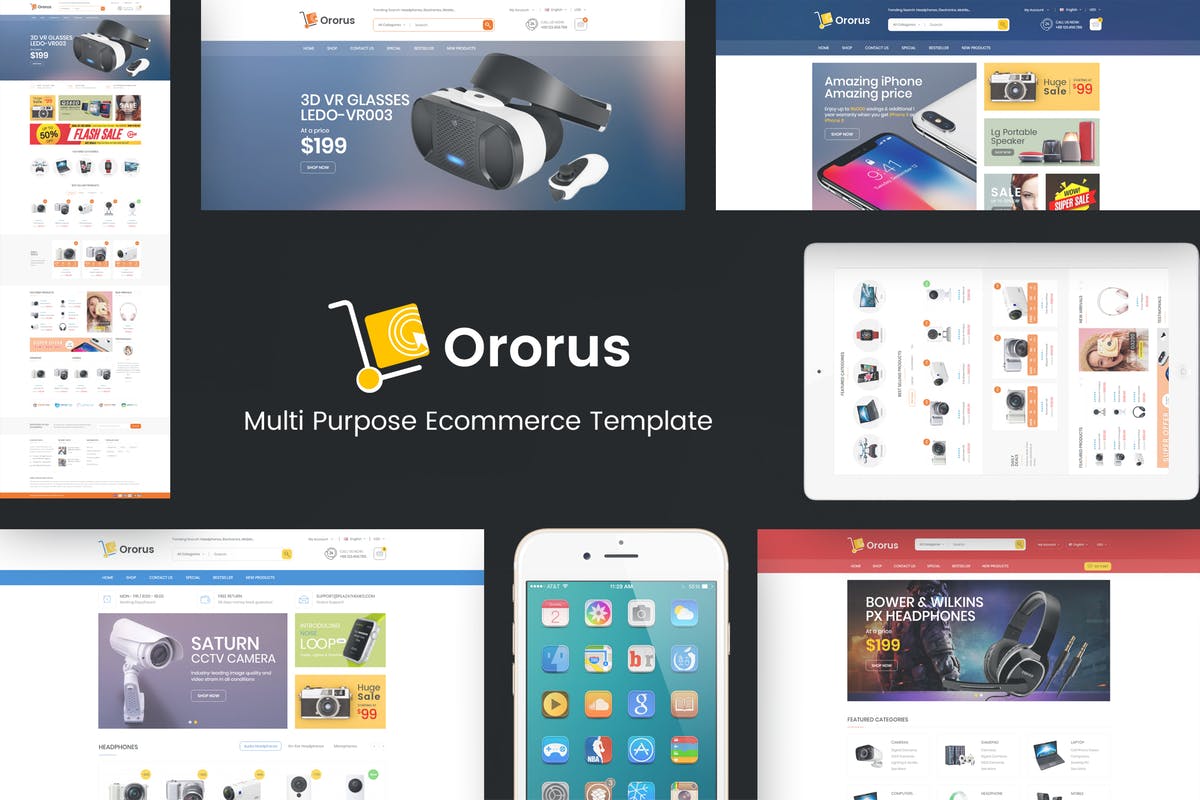 响应式数码电子电商网站OpenCart主题 Ororus – Responsive OpenCart Theme插图