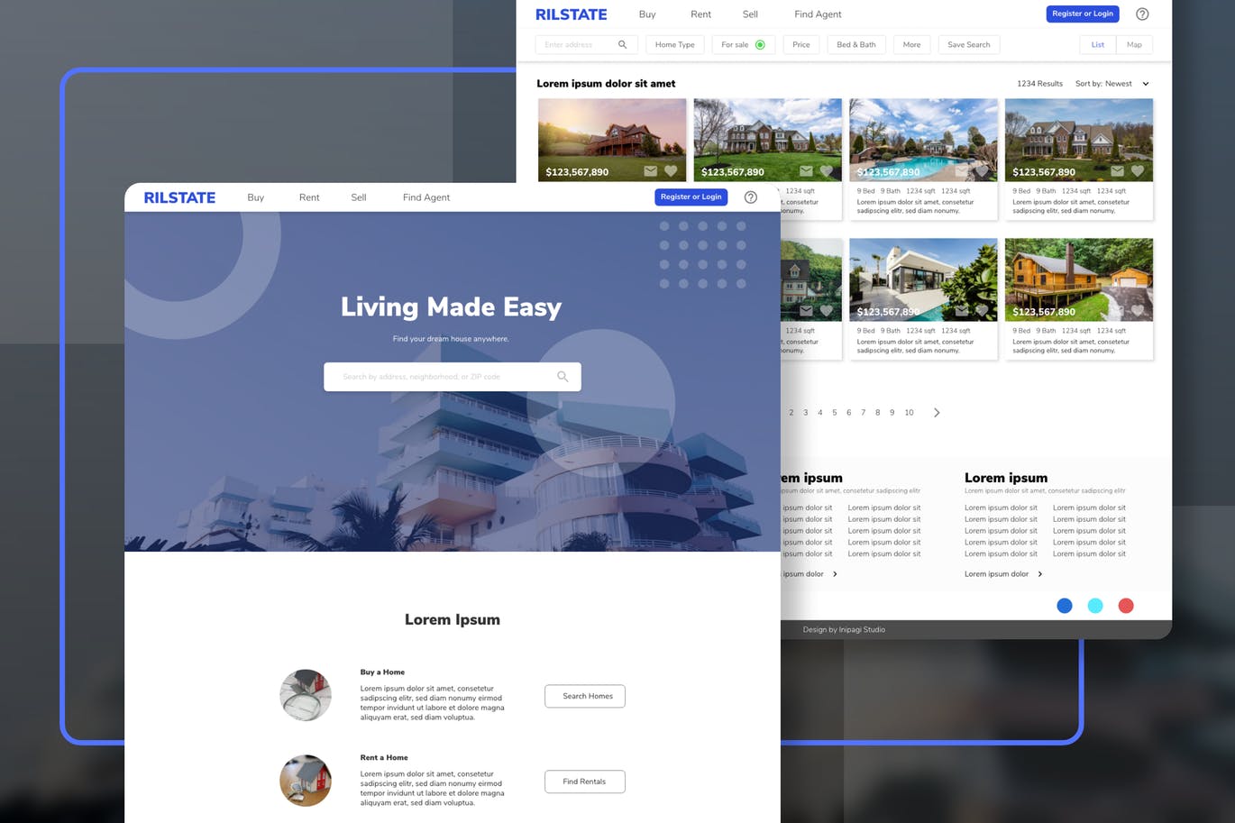 房地产租赁销售网站设计HTML模板素材中国精选 RILSTATE – Real Estate Homepage Template插图