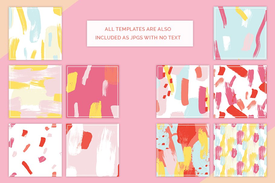 多彩新媒体社交媒体贴图模板16设计网精选 Colorful Instagram Templates插图(7)