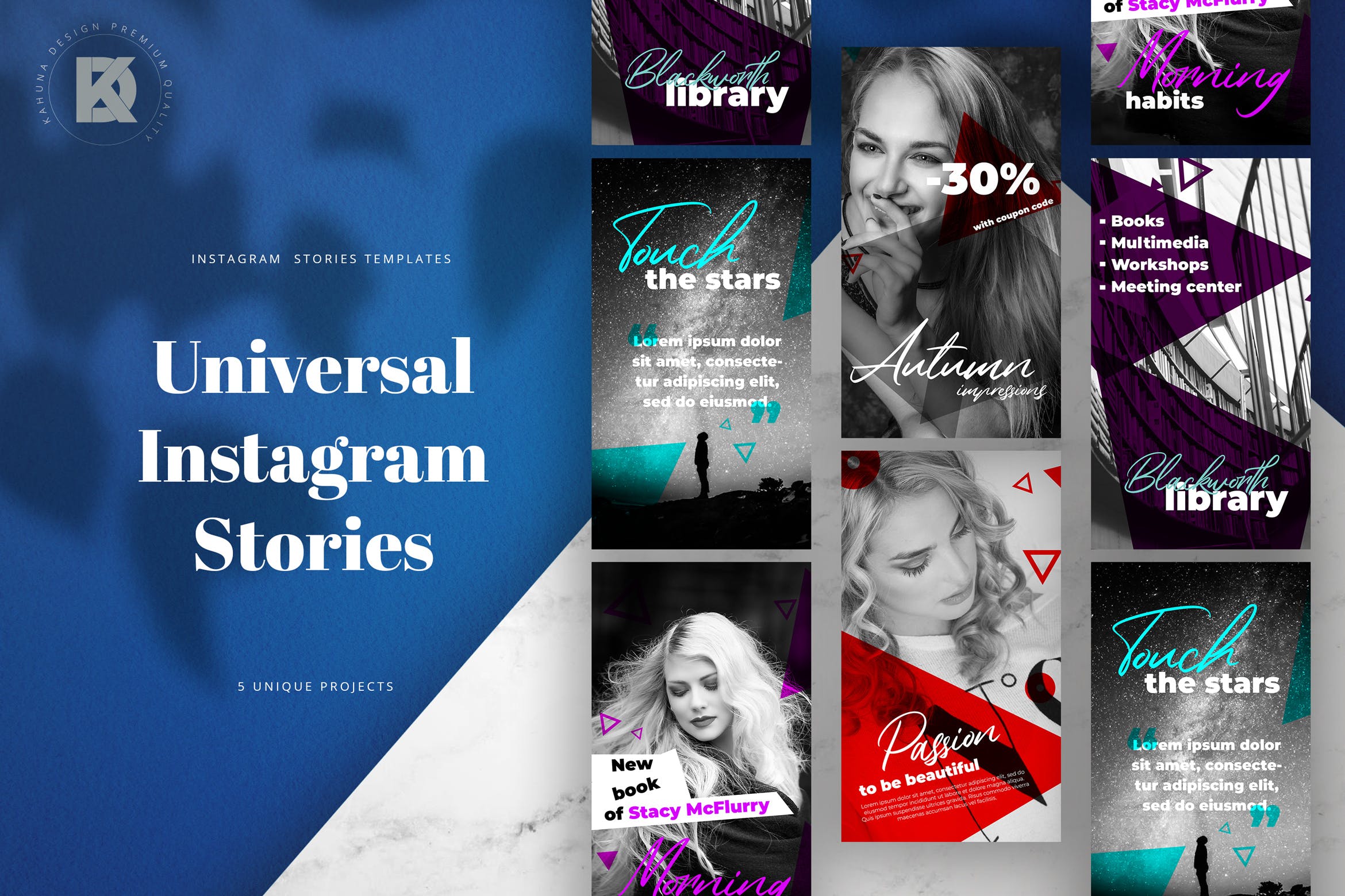 多用途社交品牌营销Instagram广告设计素材 Instagram Stories Universal Banners Pack插图