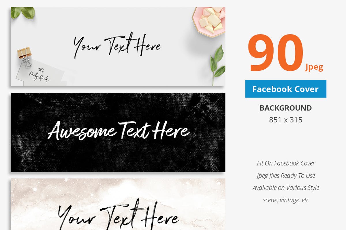 90款Facebook封面背景设计模板素材库精选 90 Facebook Cover Background插图