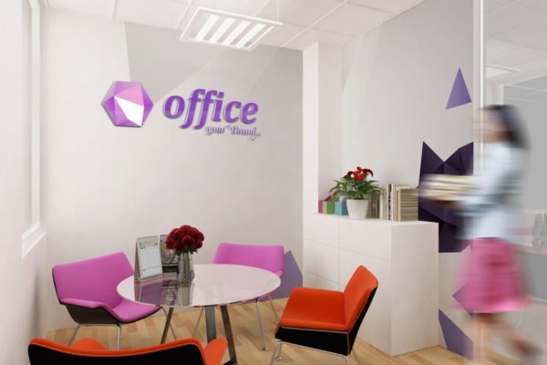 小型办公会议室会客室场景品牌Logo样机 Mockup Branding For Small Offices