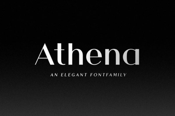 优雅粗细笔画混合英文无衬线字体 Athena &#8211; An Elegant Sans Serif