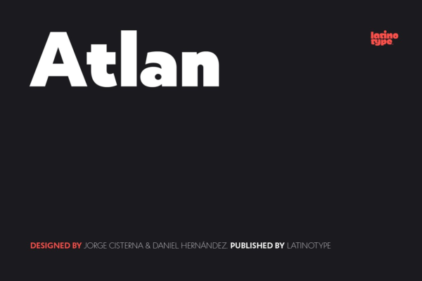 经典无衬线几何英文字体 Atlan