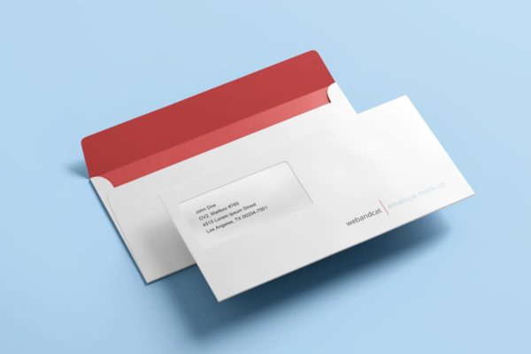 创意信封设计制作展示样机模板 Envelope DL Mock-up