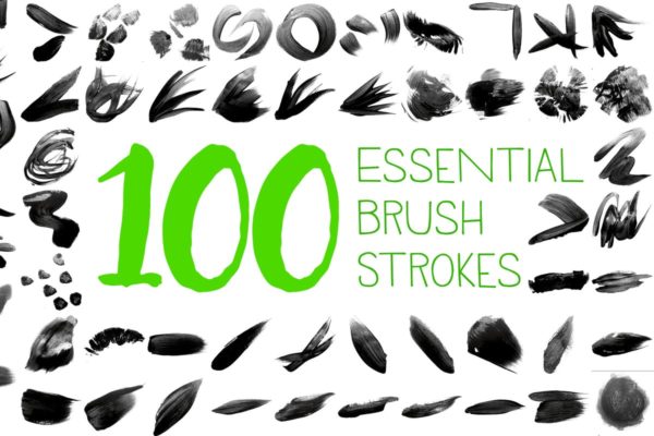 100种自然元素图案PS画笔笔刷 100 Essential Brush Strokes