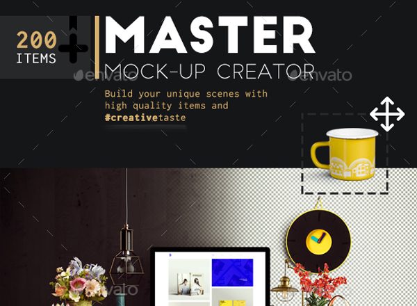 近2GB+快速场景设计素材包 Master Mock-Up Creator