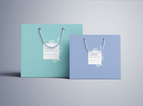 购物袋定制设计外观设计PSD样机模板 Shopping Bag Mockup &#8211; PSD