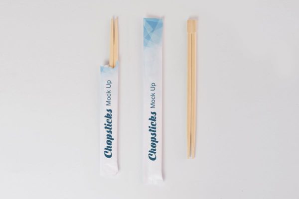 一次性竹制筷子外包设计样机模板 Chopsticks Mock Up
