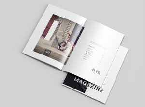 多角度的A4杂志&#038;画册设计展示模型Mockups下载[PSD]