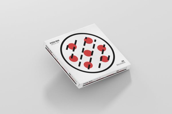 披萨配送外带包装设计样机模板 Pizza Box Mock-Up &#8211; Supermarket Edition