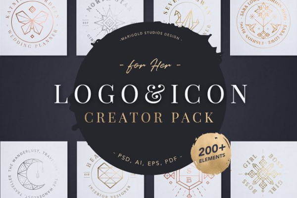 超实用的 Logo &amp; 图标设计工具包[1.52GB] Logo &amp; Icon Creator Pack