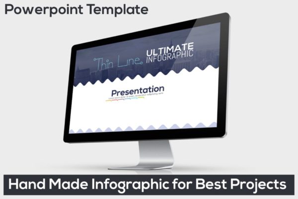 会计管理/业务报告多用途细线信息图表PPT模板 Ultimate Thin Line Powerpoint Infographic
