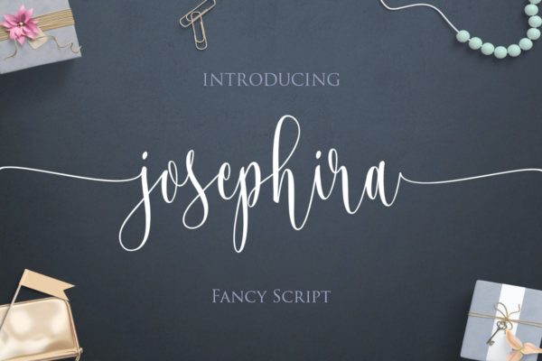 梦幻连笔英文书法字体 Josephira Fancy Script Font