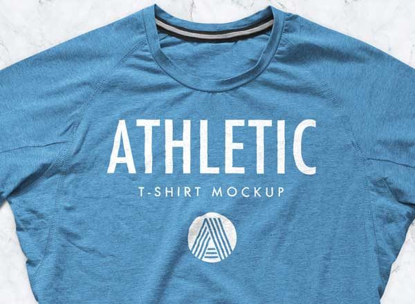 经典运动T恤样机 Athletic T-Shirt Mockup PSD