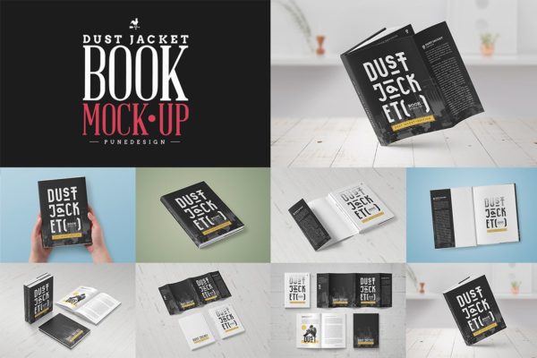 包书皮版本图书样机 Dust Jacket Edition / Book Mock-Up