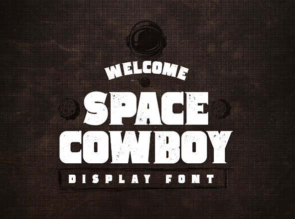 复古风格粗体英文衬线字体 Space Cowboy Typeface