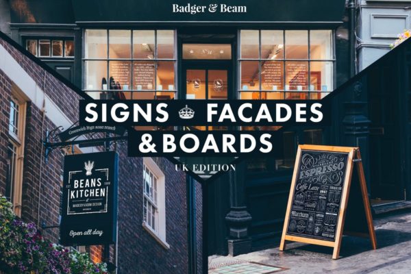 英国街头店招样机模板 Signs &amp; Facades Mockups (UK edition)