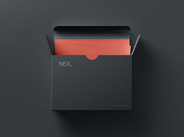 卡片包装盒外观设计效果图素材中国精选 Card Box Mockup