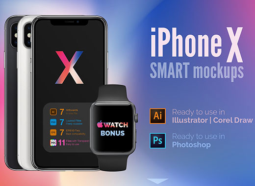 高品质的iPhoneX和Apple Watch展示