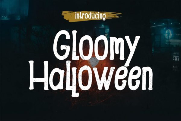 万圣节主题设计英文无衬线字体 Gloomy &#8211; Halloween Font