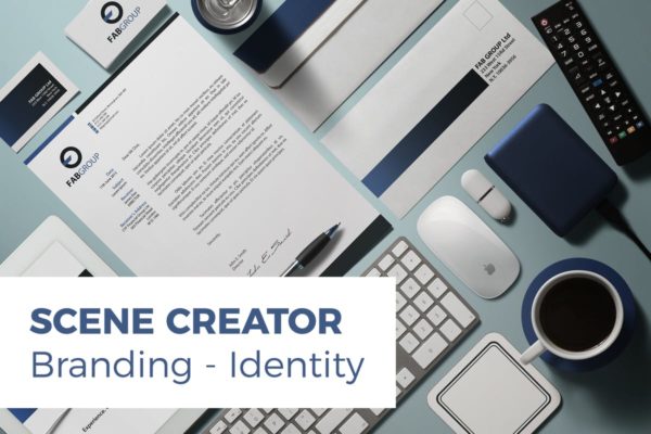 企业品牌宣传办公用品样机模板套装 Branding / Identity Scene Creator