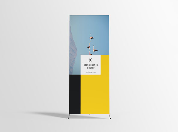 X展架Banner广告设计效果样机模板 X-Stand Banner Mockup