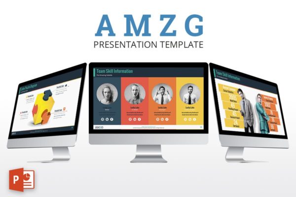 企业项目投标应标陈述PPT幻灯片设计模板 AMZG &#8211; Powerpoint Presentation Template