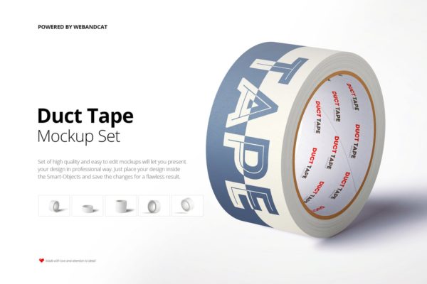 纸胶带外观图案设计样机 Paper Duct Tape Mockup