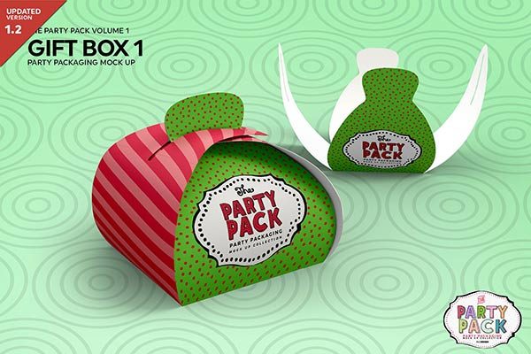 精致的礼品盒包装展示样机 Gift Box 1 Packaging Mockup [psd]