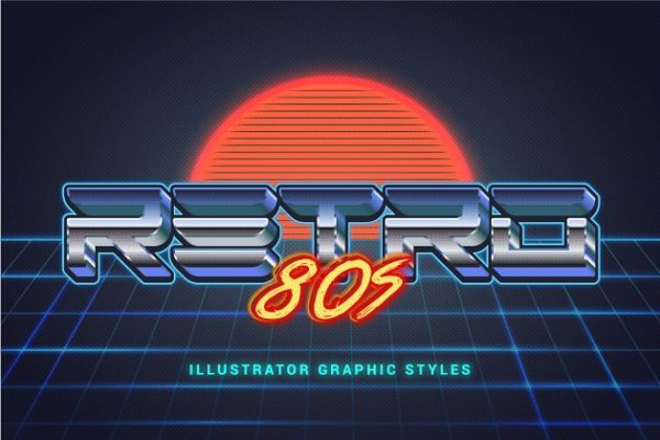 80年代复古文本图层样式 80s Retro Illustrator Styles