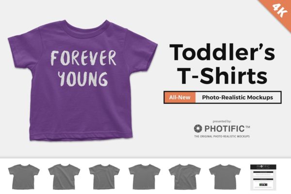 幼儿T恤样机模板 Toddler&#8217;s T-Shirt Mockups