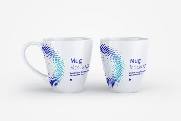 宽口马克杯陶瓷杯图案设计展示16设计网精选v10 Mug Mockup 10
