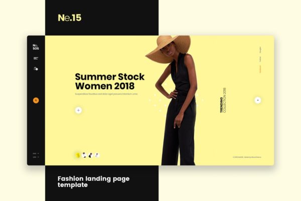 奢侈时尚品牌官网着陆页设计模板素材 Ne15 &#8211; Fashion landing page template