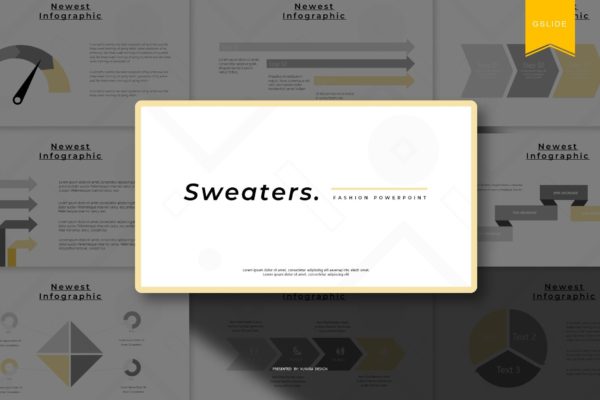 时尚服饰主题谷歌幻灯片设计模板 Sweaters | Google Slides Template
