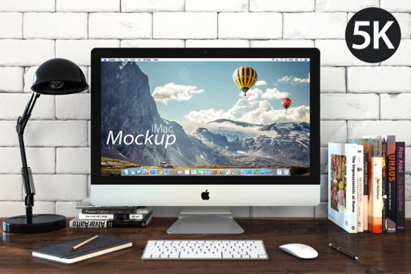 5K高清分辨率 iMac 苹果一体机样机 iMac mockup &#8211; 5k (Loft)