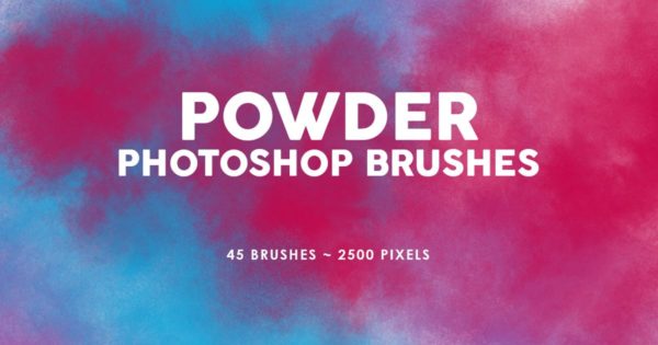45个烟雾效果PS图案印章笔刷v1 45 Powder Photoshop Stamp Brushes Vol.2