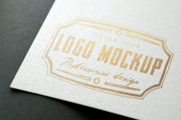 烫印烫金Logo样机模板 Logo Mock-Up