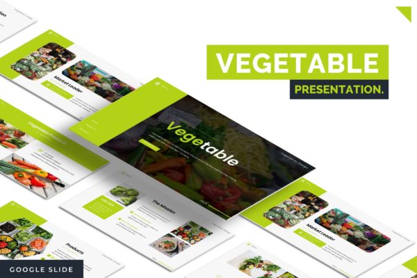 农产品/蔬果主题Google演示模板16设计素材网精选 Vegetable &#8211; Google Slide Template