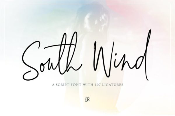 英文现代钢笔书法字体下载 South Wind Font