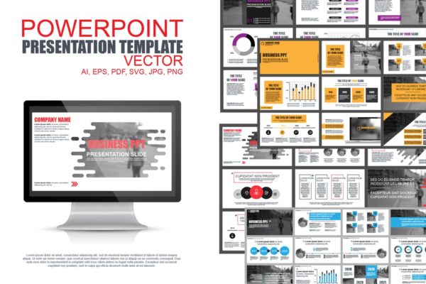 经典实用数据统计信息图表PPT幻灯片模板 Powerpoint Templates