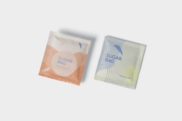 盐袋糖袋包装设计效果图素材中国精选 Salt OR Sugar Bag Mockup &#8211; Square Shaped