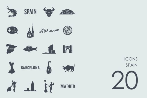 西班牙标志图标 Spain icons