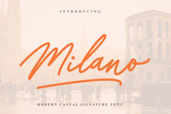 现代创意英文钢笔书法签名字体下载 Milano Signature Font