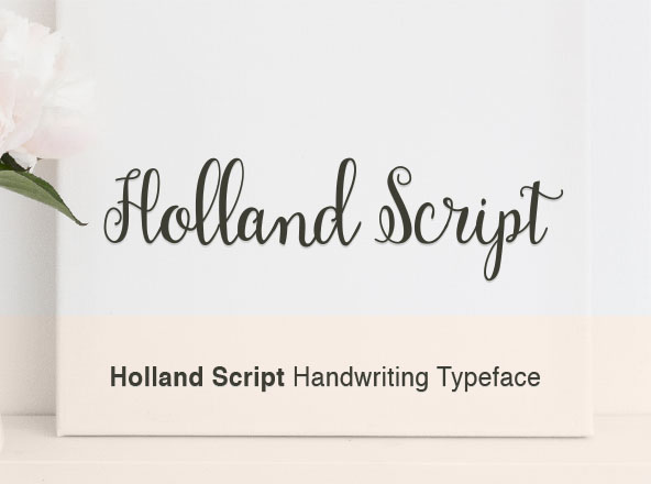 会“跳舞”的英文浪漫书法字体 Holland Script Handwriting Font