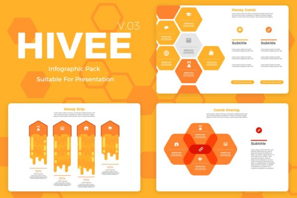 可视化数据统计分析信息图表矢量模板素材V3 Hivee 3 &#8211; Infographic