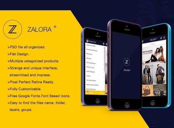 服饰电商 APP UI 套件 Zalora Shopping UI for e-commerce