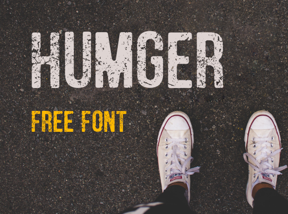旧派风格速写大写字母英文装饰字体16设计素材网精选 Humger Free Font